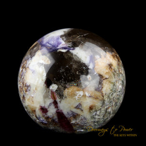 Pink Tourmaline Smoky quartz Lepidolite Sphere 'Museum Quality'