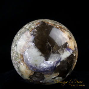 Pink Tourmaline Smoky quartz Lepidolite Sphere 'Museum Quality'