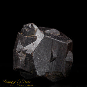 Pyrite Iron-Cross Twin Crystal Coated with Goethite