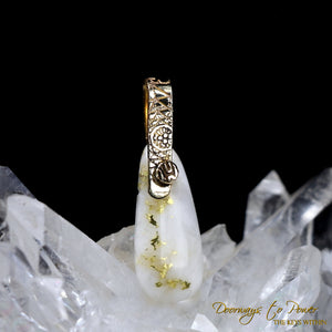 Real Gold in Quartz Light Language Pendant™ 14k