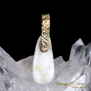 Real Gold in Quartz Light Language Pendant™ 14k