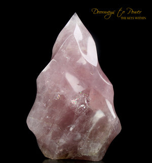 Rose Quartz Crystal Flame Altar Stone 'Awakened Heart'