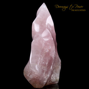 Rose Quartz Crystal Flame Altar Stone 'Awakened Heart'