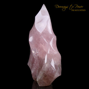 Rose Quartz Crystal Flame Altar Stone 'Awakened Heart'