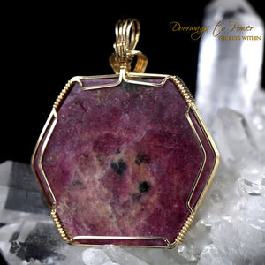 Ruby Crystal Pendant 14k