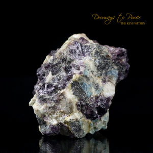 Russian Phenacite Aquamarine Purple Fluorite Crystal Specimen