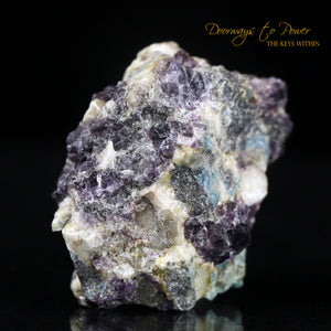 Russian Phenacite Aquamarine Purple Fluorite Crystal Specimen