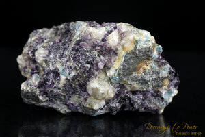 Russian Phenacite Aquamarine Purple Fluorite Specimen