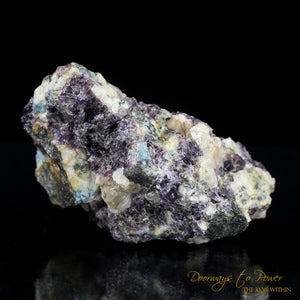 Russian Phenacite Aquamarine Purple Fluorite Specimen