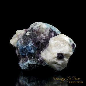 Russian Phenacite Aquamarine Purple Fluorite Crystal Specimen