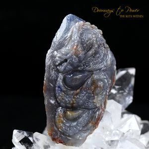 Sapphire Dragon Crystal Carving