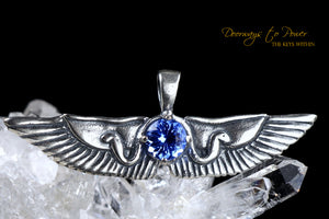 Siberian Blue Quartz Isis Crystal Pendant