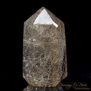 Silver Rutilated Quartz Crystal Point 'Lighted Spirit'