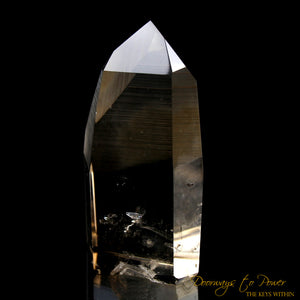 Rare Golden Lemurian Quartz Crystal Point