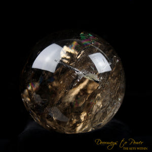 Smoky Quartz Black Tourmaline Crystal Sphere 'KANəN'