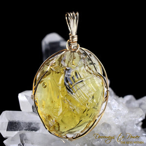 Solaris Monatomic Andara Pendant 'Cosmic Compass' 14k