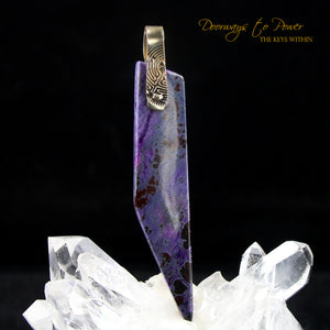 Sugilite Light Language Crystal Pendant™ 14k 'Beacon of Light'