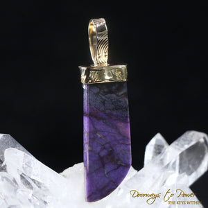 Sugilite Light Language Crystal Pendant™ 22k 'Beacon of Light'