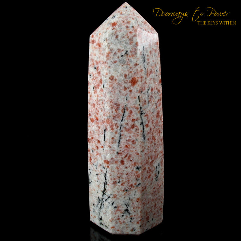 Sunstone Black Tourmaline Crystal Tower 'Abundance, Manifestation