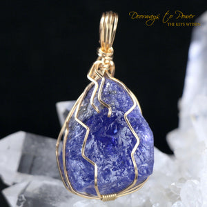 Tanzanite Synergy 12 Stone Crystal Pendant 14k