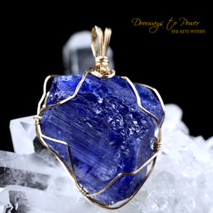 Tanzanite Synergy 12 Stone Crystal Pendant 14k