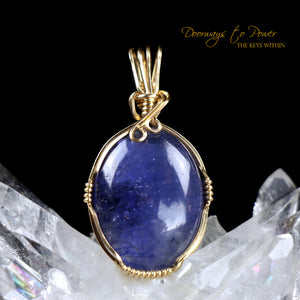 Tanzanite Synergy 12 Stone Crystal Pendant 14k