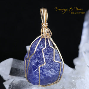 Tanzanite Synergy 12 Stone Crystal Pendant 14k