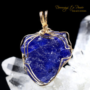 Tanzanite Synergy 12 Stone Crystal Pendant 14k