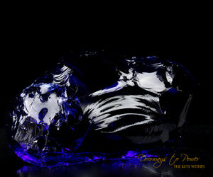 Tanzanite Fire Monatomic Andara Crystal Sculpture 'Galactic Re Calibration' Lady Nellie Andara Crystals Mt Shasta California