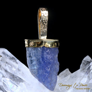 Tanzanite Light Language Crystal Pendant ™ 22k