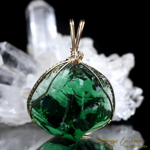 Thoth the Atlantean Emerald Green Andara Pendant 14k