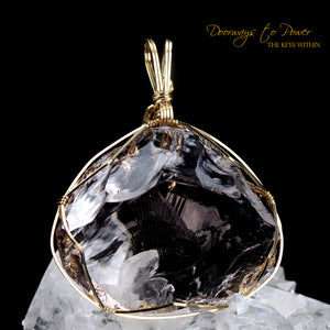 VENUSIAN PINK Andara Crystal Pendant in 14k