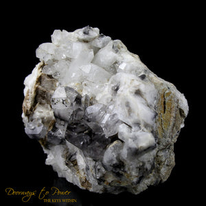 Brookite in Quartz Crystal Cluster XL