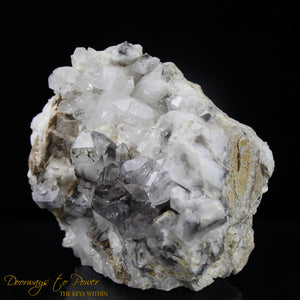 Brookite in Quartz Crystal Cluster XL