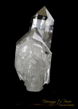 Massive Hand Carved Quartz Crystal Skull