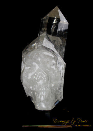 XL Clear Quartz Crystal GUARDIAN Skull Powerful