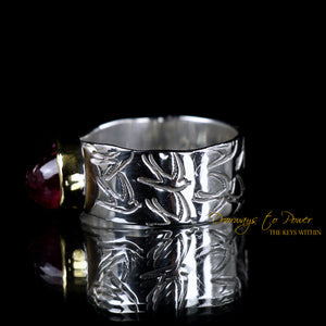 Red Ruby Crystal Ring SS