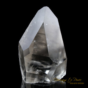 Golden Lemurian Lightning Strike Quartz Crystal Point