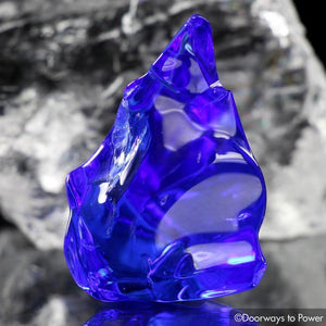 Siberian Blue Quartz Crystal Altar Stone