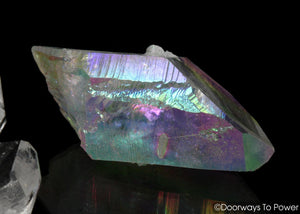 Angel Aura Quartz Crystal Lemurian Record Keeeper