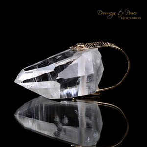 Lemurian Crystal Pendant 14k