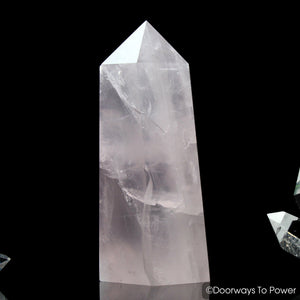 John of God Crystal Pastel Rose Quartz Generator Point