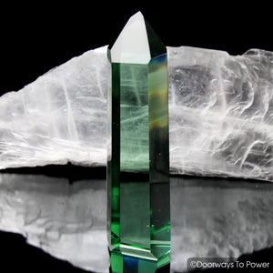 John of God Green Obsidian Casa Crystal Point