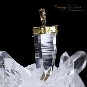 Lemurian Light Language Pendant in 14k Gold