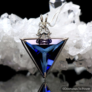 Tanzan Aura White Topaz Angelic Star Crystal Pendant