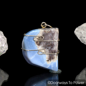 Owyhee Blue Opal Crystal Healing Pendant from Oregon