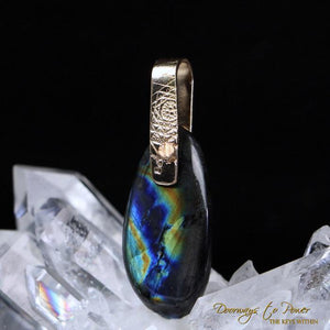 Labradorite Light Language Pendant 14k