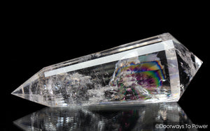 John of God Crystal 24 Sided Vogel Healing Quartz Wand 'Rainbow Warrior' (RESERVED FOR NP)