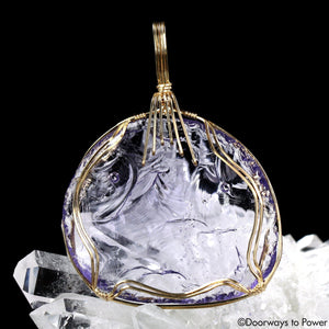 Sovereign Amethyst Andara Crystal Pendant 14k “SAHASRARA”