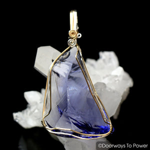 Sovereign Amethyst Andara Crystal Pendant 14k “SAHASRARA”